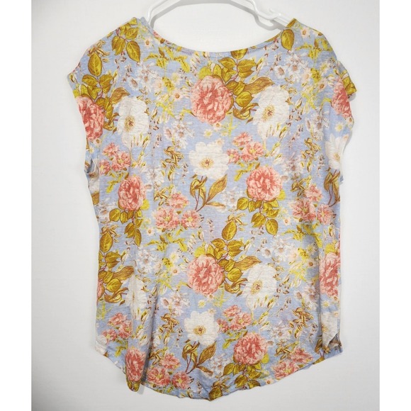 Joie Women's 100% Linen Floral Multicolor Casual Shirt Size XL - Picture 6 of 6